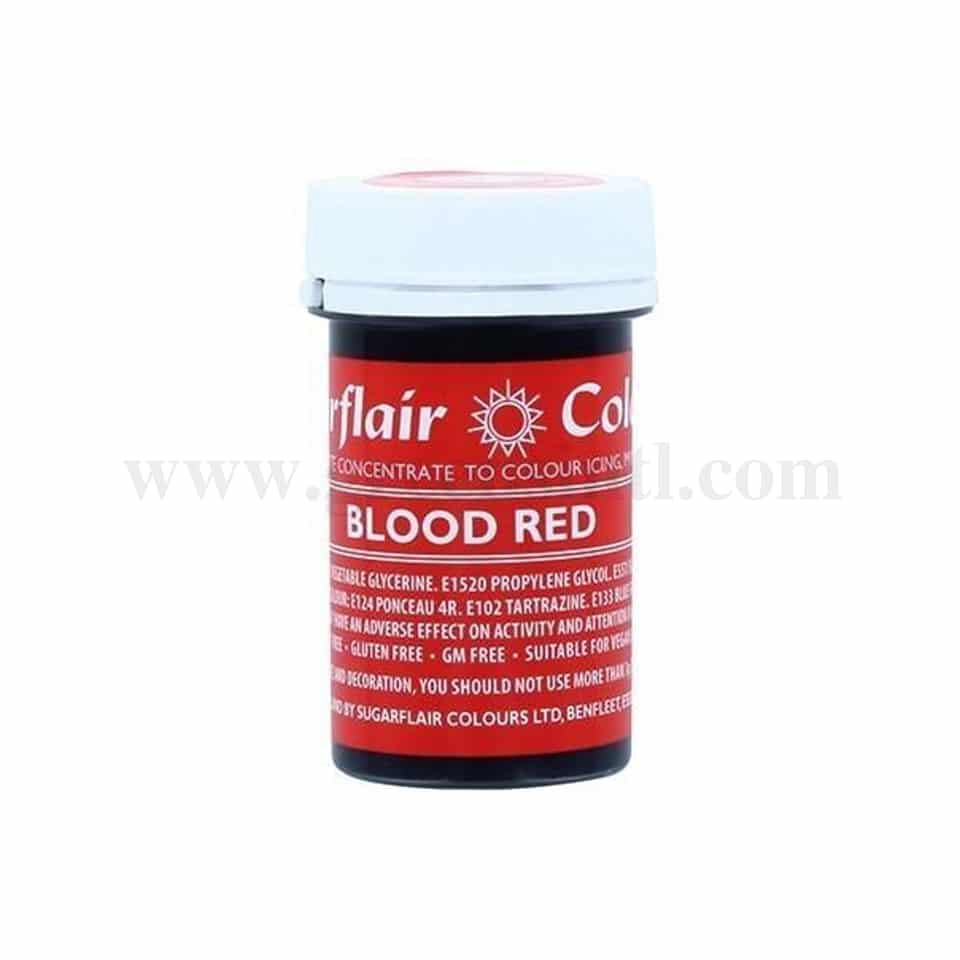 SUGARFLAIR Spectral Gel Colour Blood Red 25g