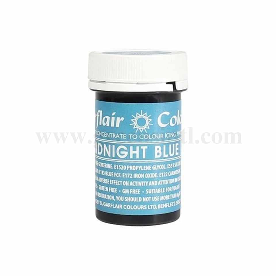 SUGARFLAIR Spectral Gel Colour Midnight Blue 25g