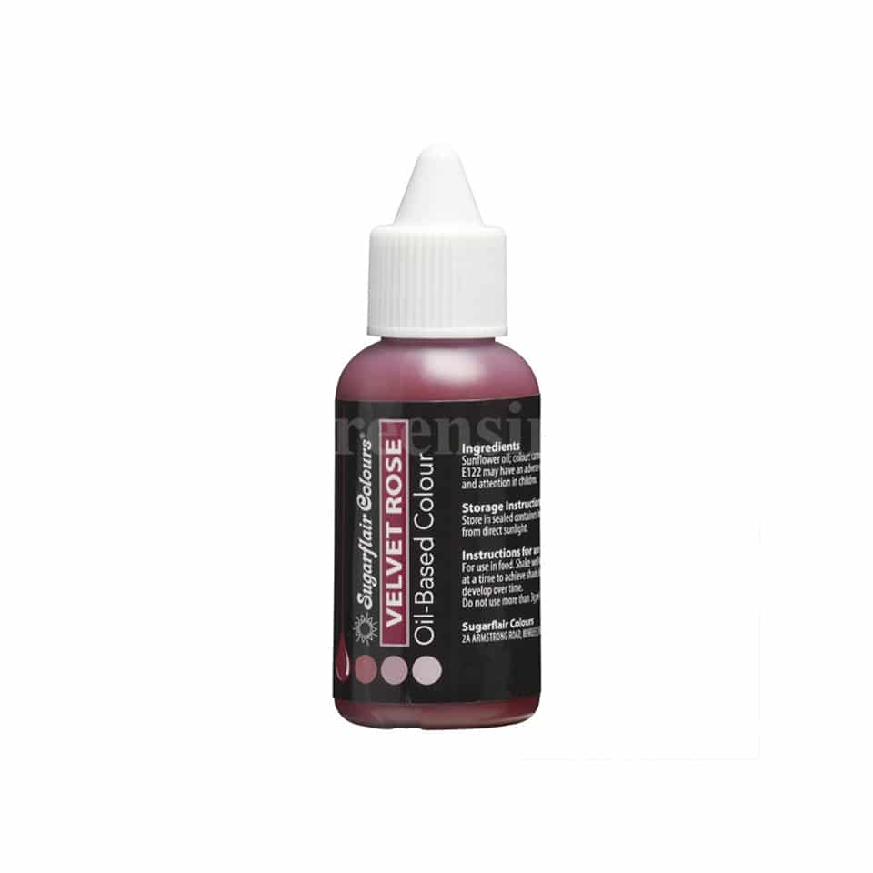 SUGARFLAIR Oil Based Liquid Colour Velvet Rose 30ml