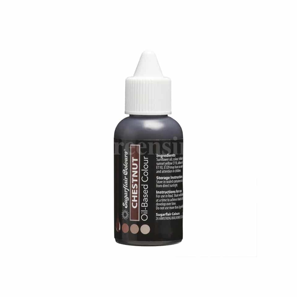 SUGARFLAIR Oil Based Liquid Colour Chestnut 30ml