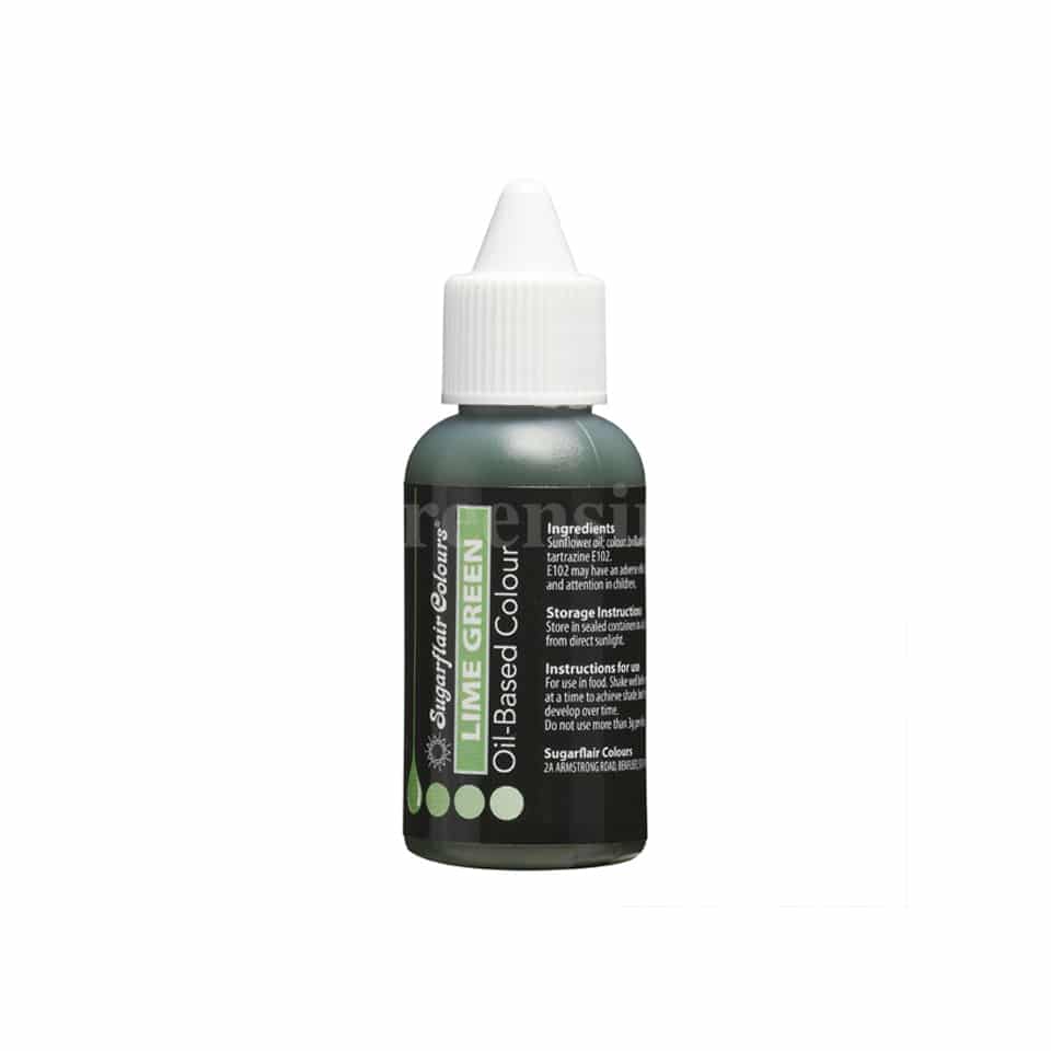 SUGARFLAIR Oil Based Liquid Colour Lime Green 30ml