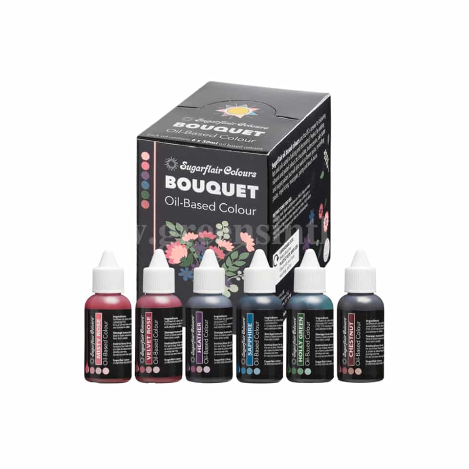 SUGARFLAIR Oil Based Colour Bouquet Set of 6x30ml