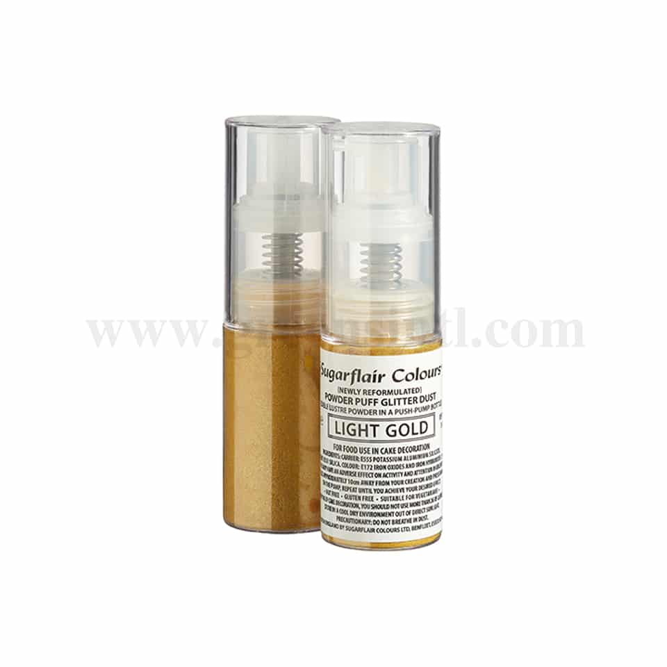 SUGARFLAIR Lustre Dust - Powder Pump Spray - Light Gold-10g