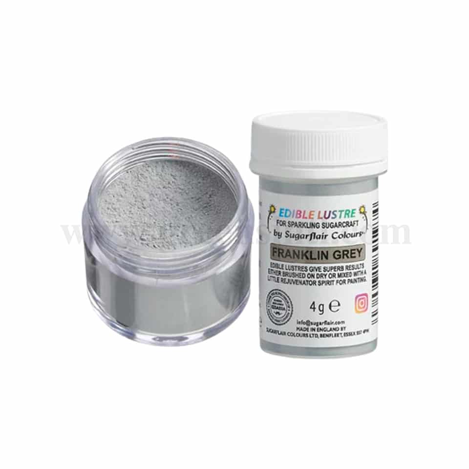 SUGARFLAIR Edible Lustre Franklin Grey 4g