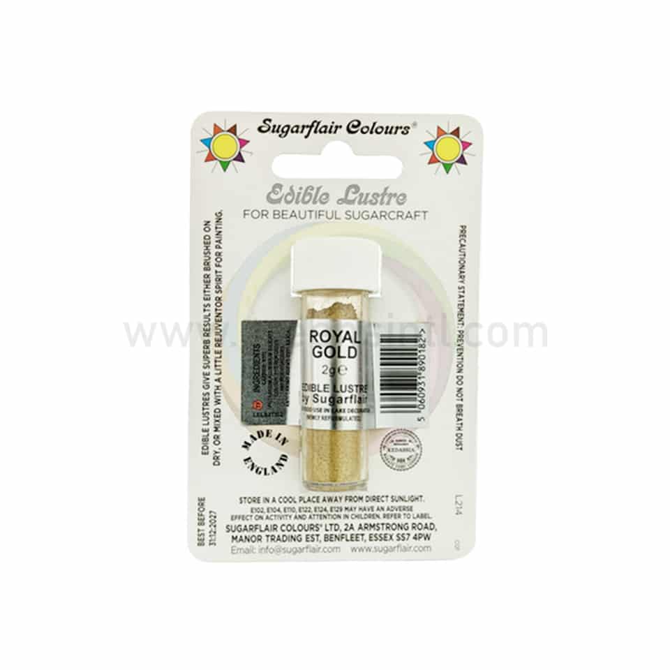 SUGARFLAIR Edible Lustre Glitter Royal Gold 2g
