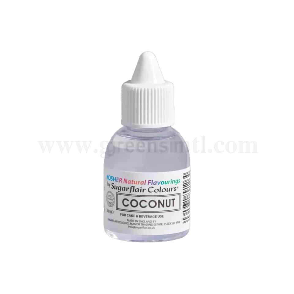 SUGARFLAIR Concentrated Kosher Natural Food Flavour Coconut 30ml
