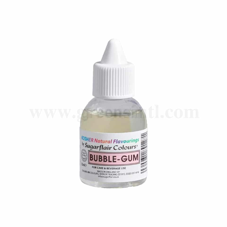 SUGARFLAIR Concentrated Kosher Natural Food Flavour Bubble Gum 30ml