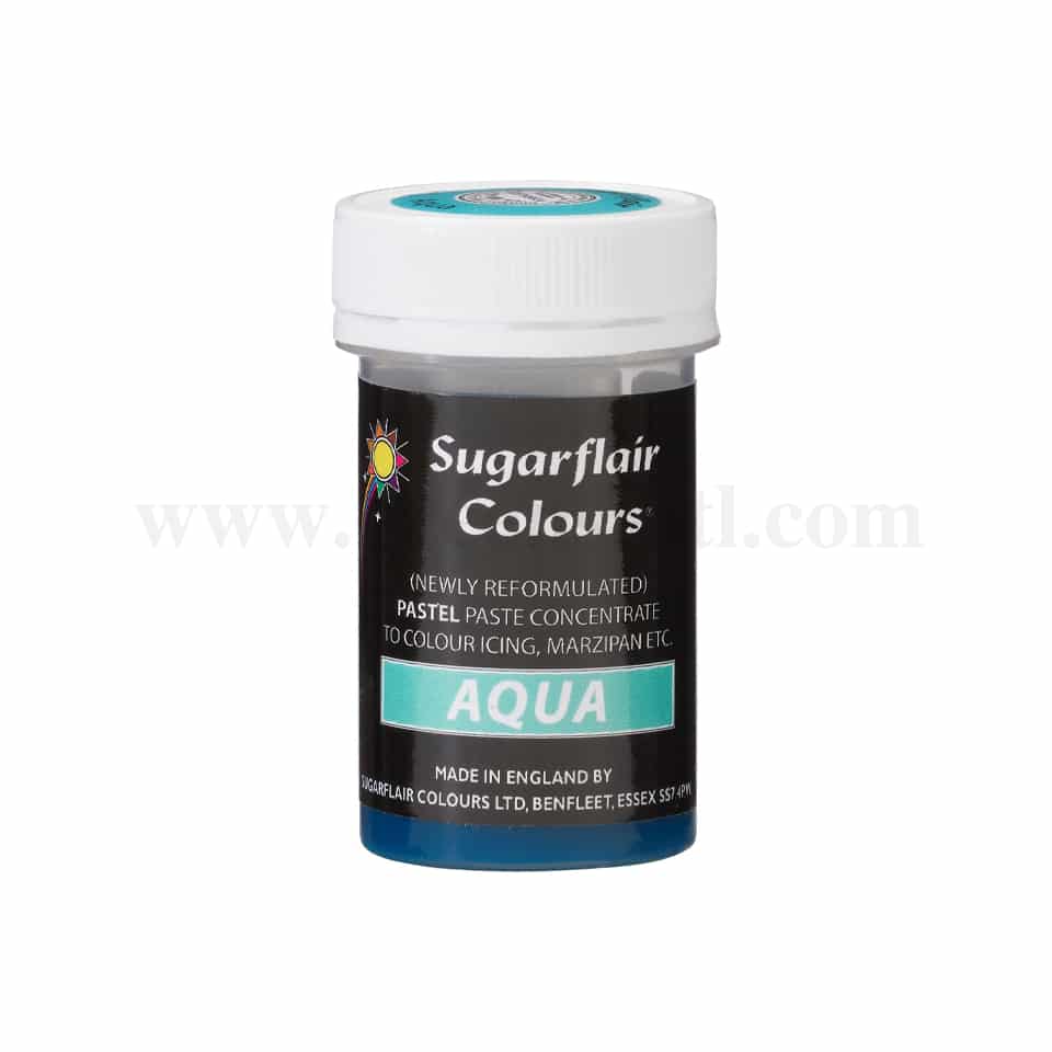 SUGARFLAIR Pastel Concentrated Gel Colour Aqua 25g
