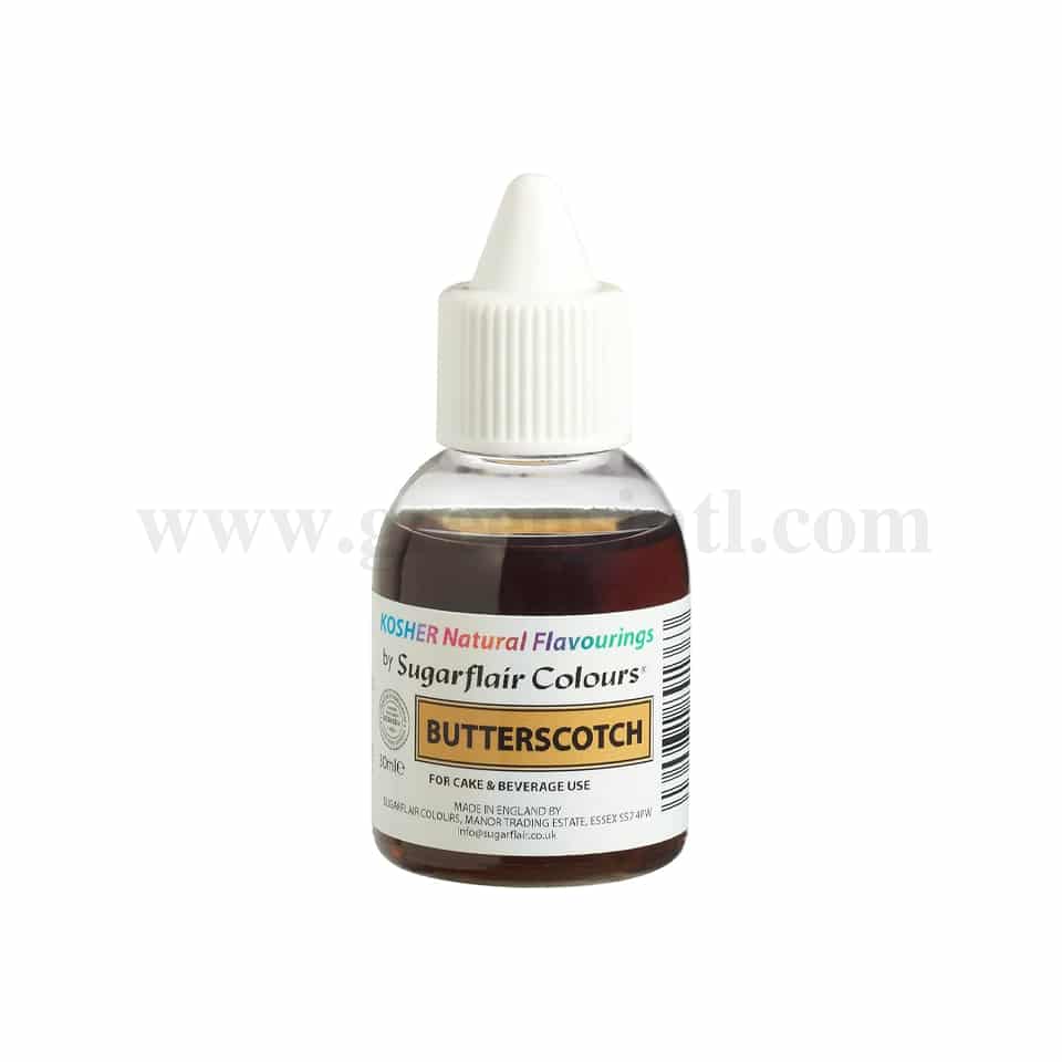 SUGARFLAIR Concentrated Kosher Natural Food Flavour Butterscotch 30ml