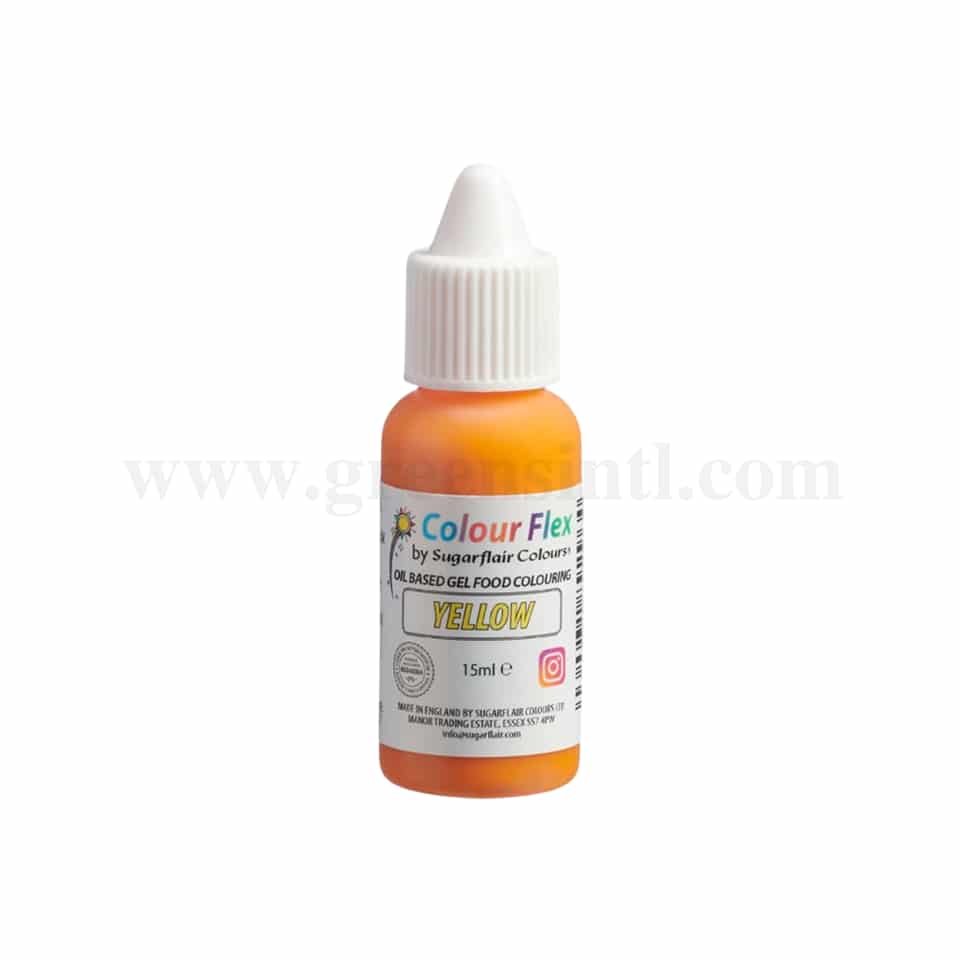 SUGARFLAIR Colour Flex Oil Colour Yellow 15ml