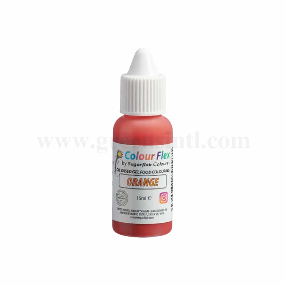 SUGARFLAIR Colour Flex Oil Colour Orange 15ml