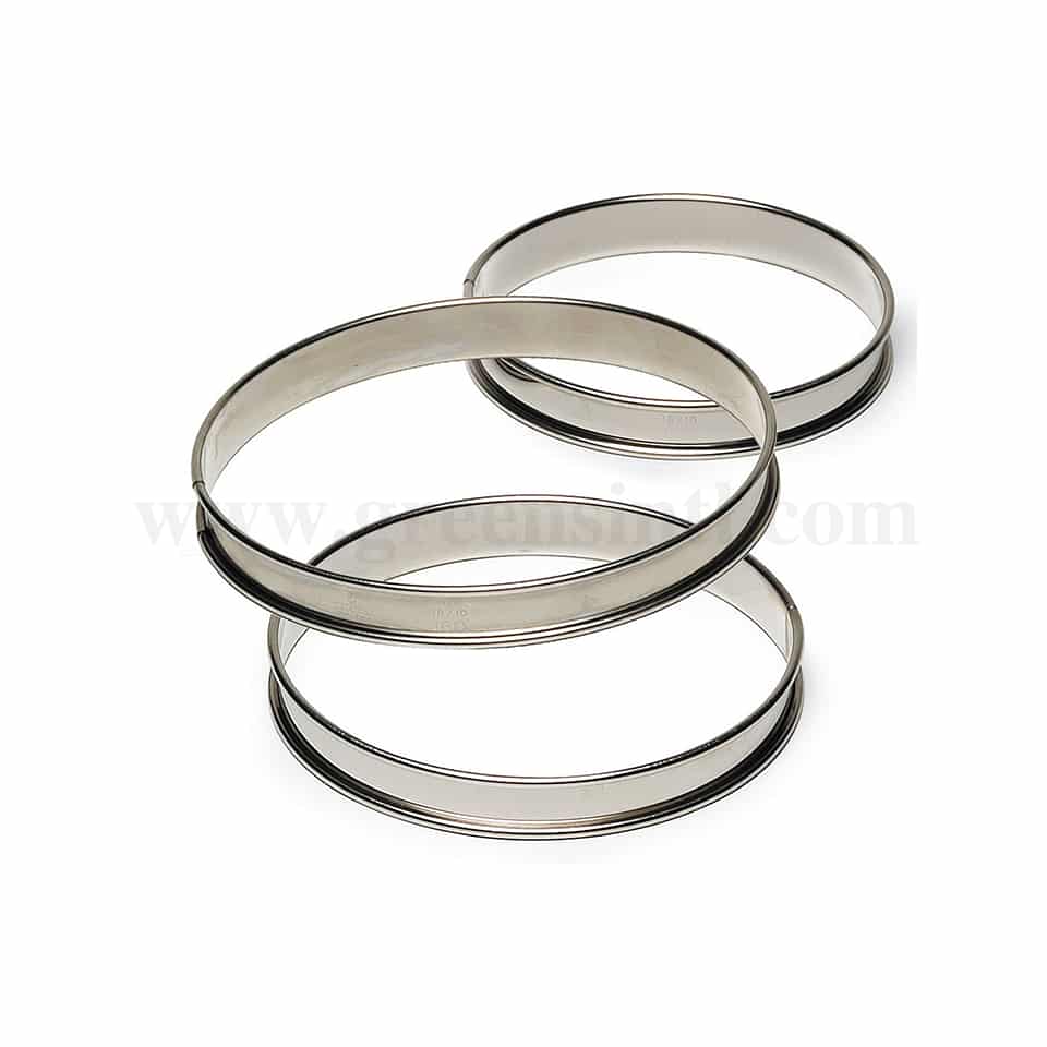 GOBEL Stainless steel High tart ring Rolled edges D 200 x h 27 mm