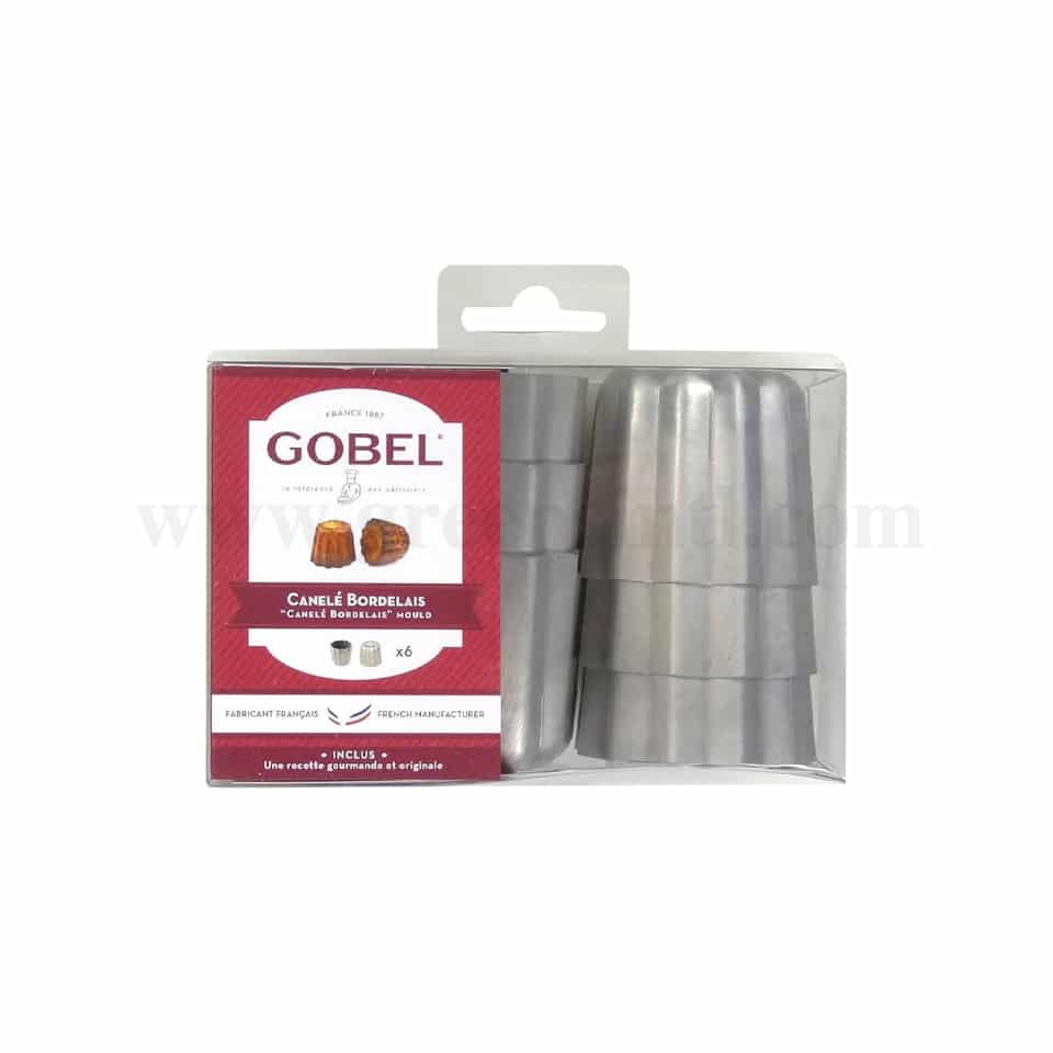 GOBEL Canelé bordelais non coated aluminum Set of 6-130 x 85 x 70 mm