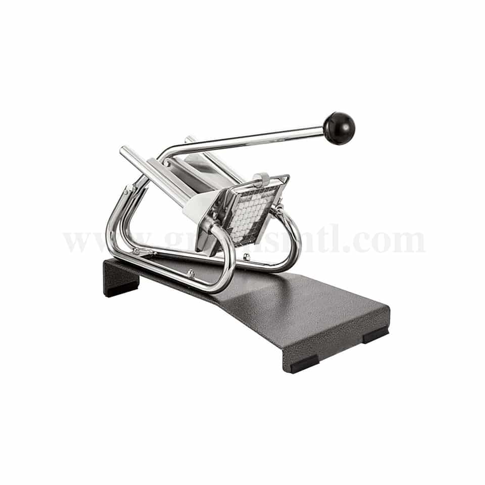 LOUIS TELLIER Professional French fry cutter on Epoxy base - tinned knife + 10 mm pusher