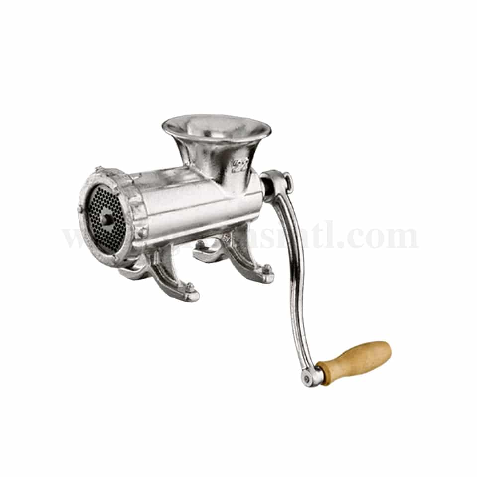 LOUIS TELLIER Manual meat grinder n°22 - cast aluminum - 6.5 mm grid-235 x 140 x 175 mm