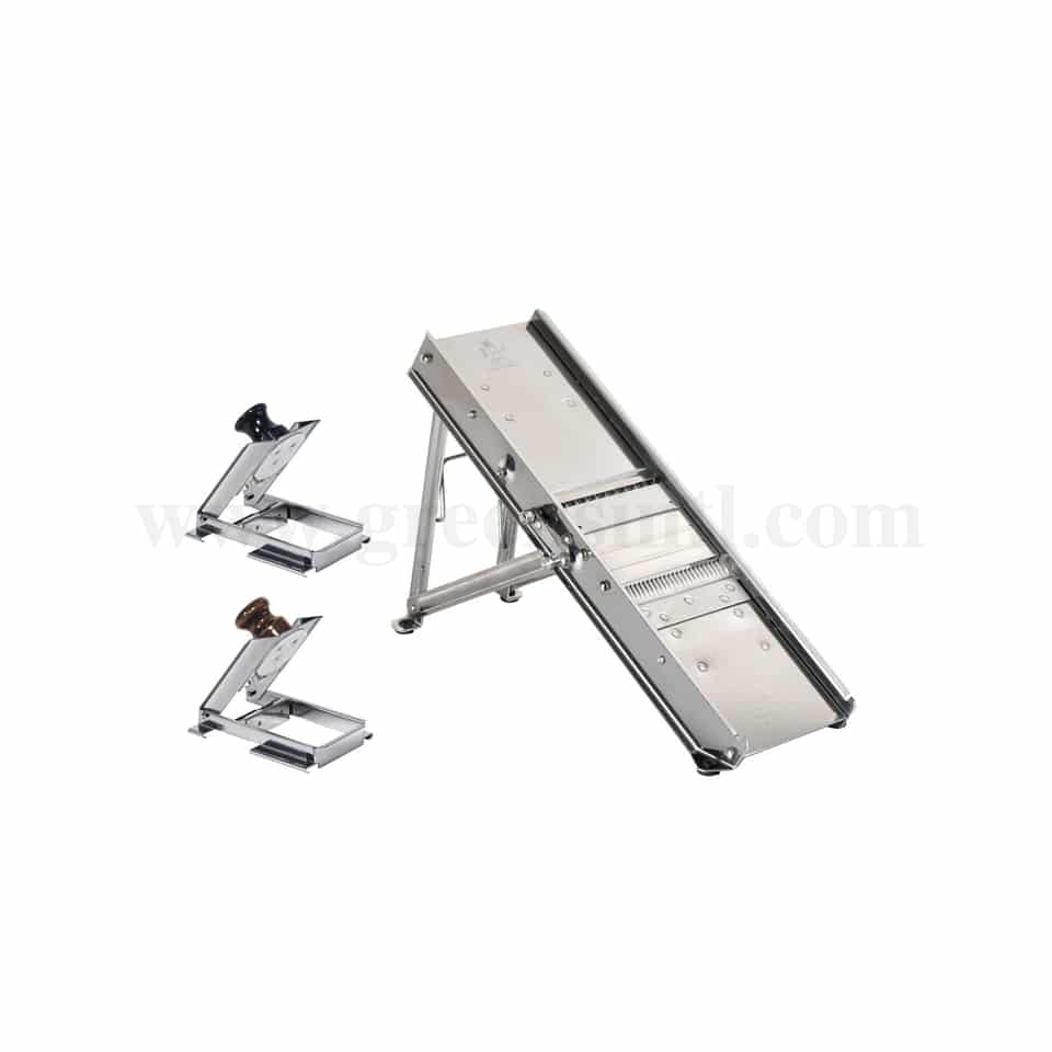 LOUIS TELLIER Stainless steel mandolin with trolley - 3 & 10 mm