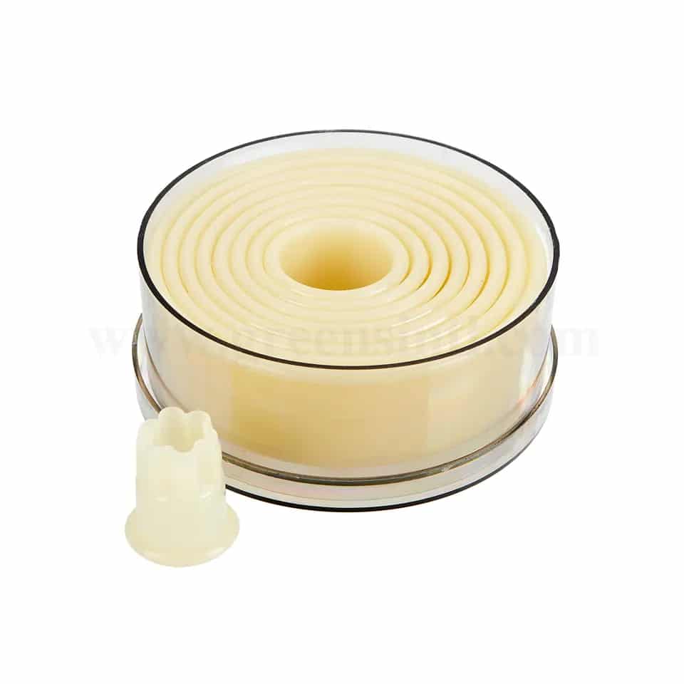 THERMOHAUSER Round Cookie Cutter Wavy Set of 10