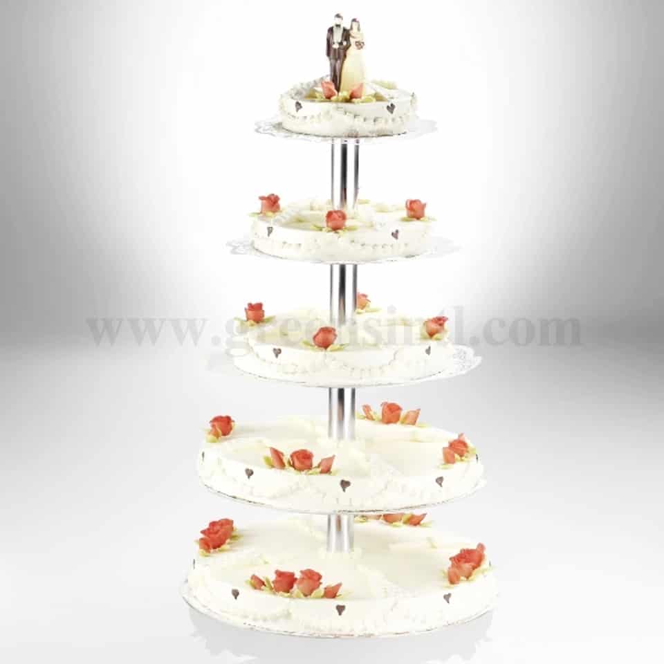THERMOHAUSER Round Four Tier Cake Stand (D 200,260,320 ,400 and 450mm)