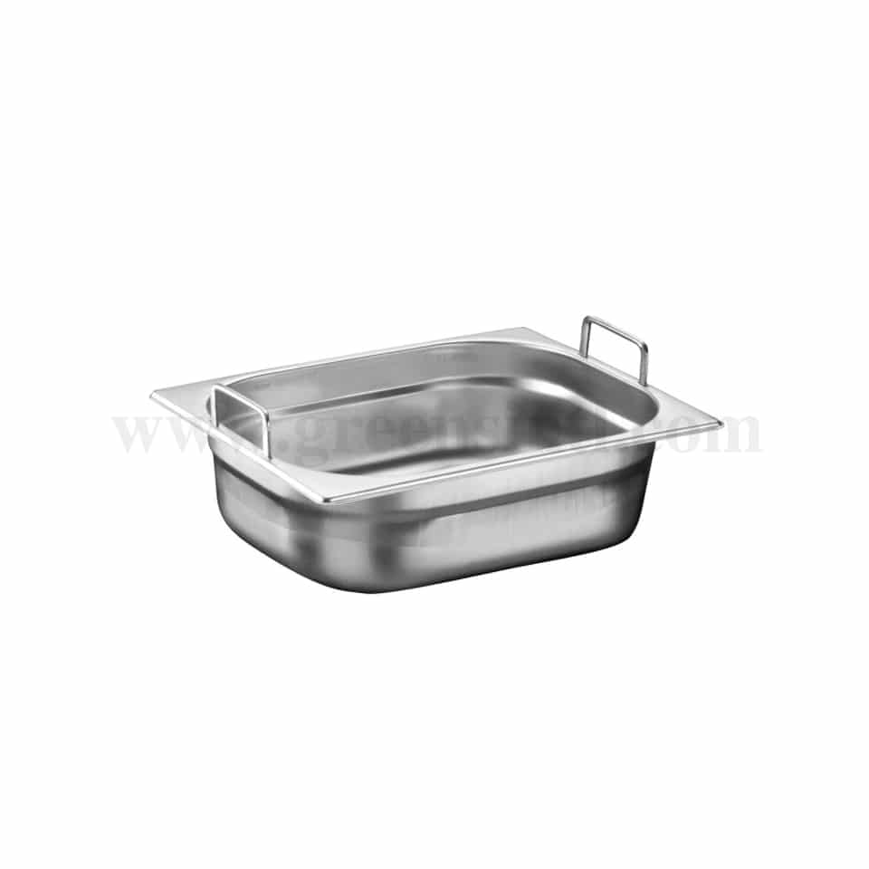 THERMOHAUSER Stainless Steel GN 1/2 container with Foldable Handles h200mm-11 L