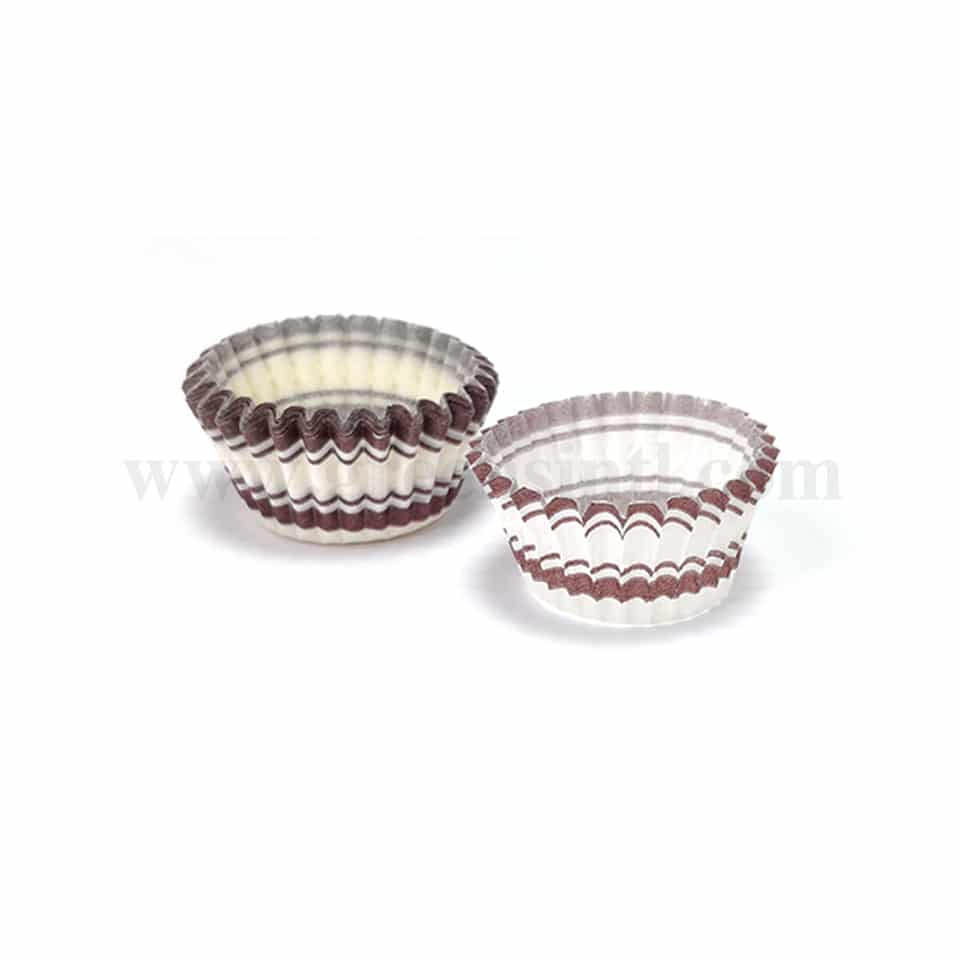 GREENS Baking Cups / Cupcake Cases - White and Brown D 40/30 x h 20 mm-1000 Pcs