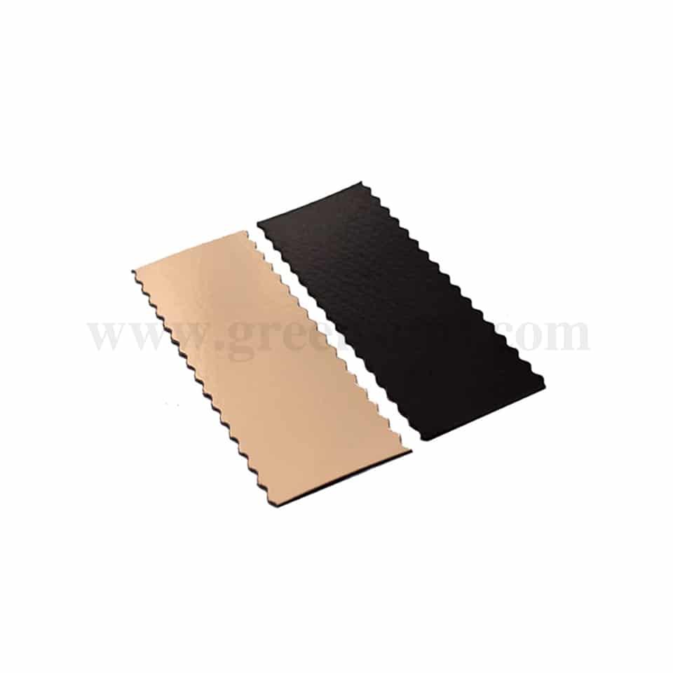 GREENS Double Side Log Board Rectangle Gold/Black 200 x 120 mm