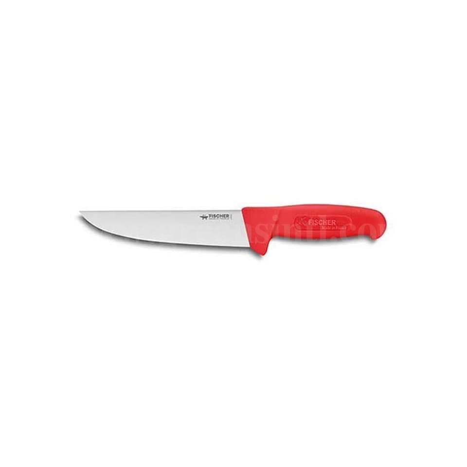 FISCHER BARGOIN Butcher Knife Red Handle 170 mm