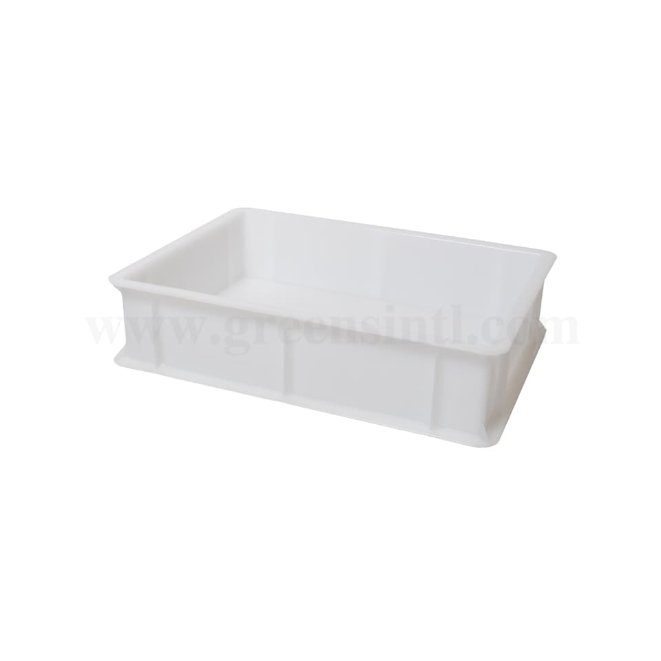 GENUS DEI Polyethylene Pizza Dough Case with Solid Base and Side White 400 x 300 x h 100 mm