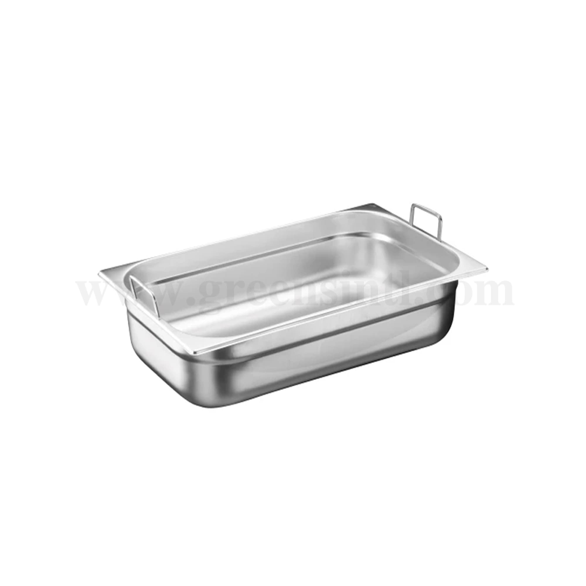 THERMOHAUSER Stainless Steel GN1/1 Container with Foldable Handle 530 x 325 x h 150 mm-18 L