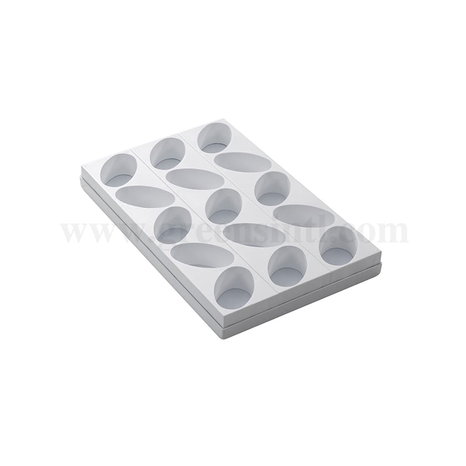MARTELLATO Plastic Mould For Monoportions Oval 87 x 51 x h 40 mm-15 Pcs