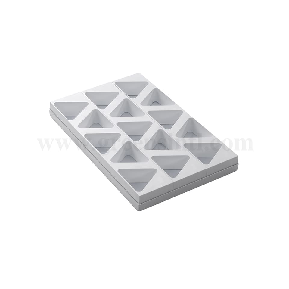MARTELLATO Plastic Mould For Monoportions Triangle 83 x 73 x h 40 mm-15 Pcs