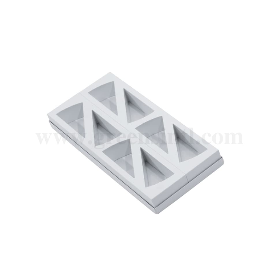 MARTELLATO Plastic Mould For Monoportions Cake slice 117 x 62 x h 40 mm-8 Pcs