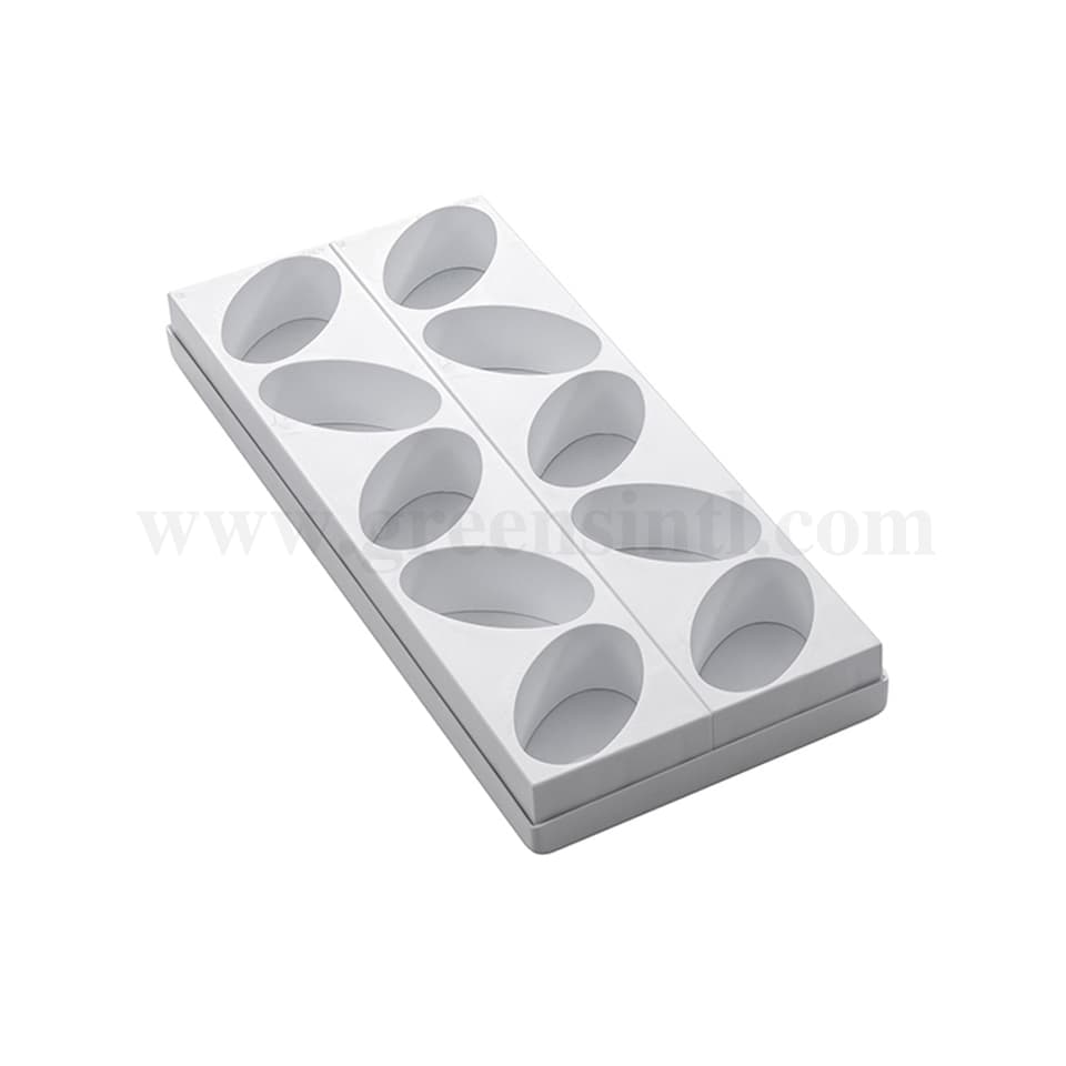 MARTELLATO Plastic Mould For Monoportions Oval 87 x 51 x h 40 mm-10 Pcs