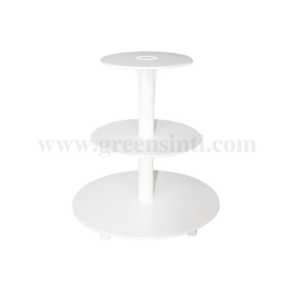SCHNEIDER Cake Stand 3 tier-White Plastic