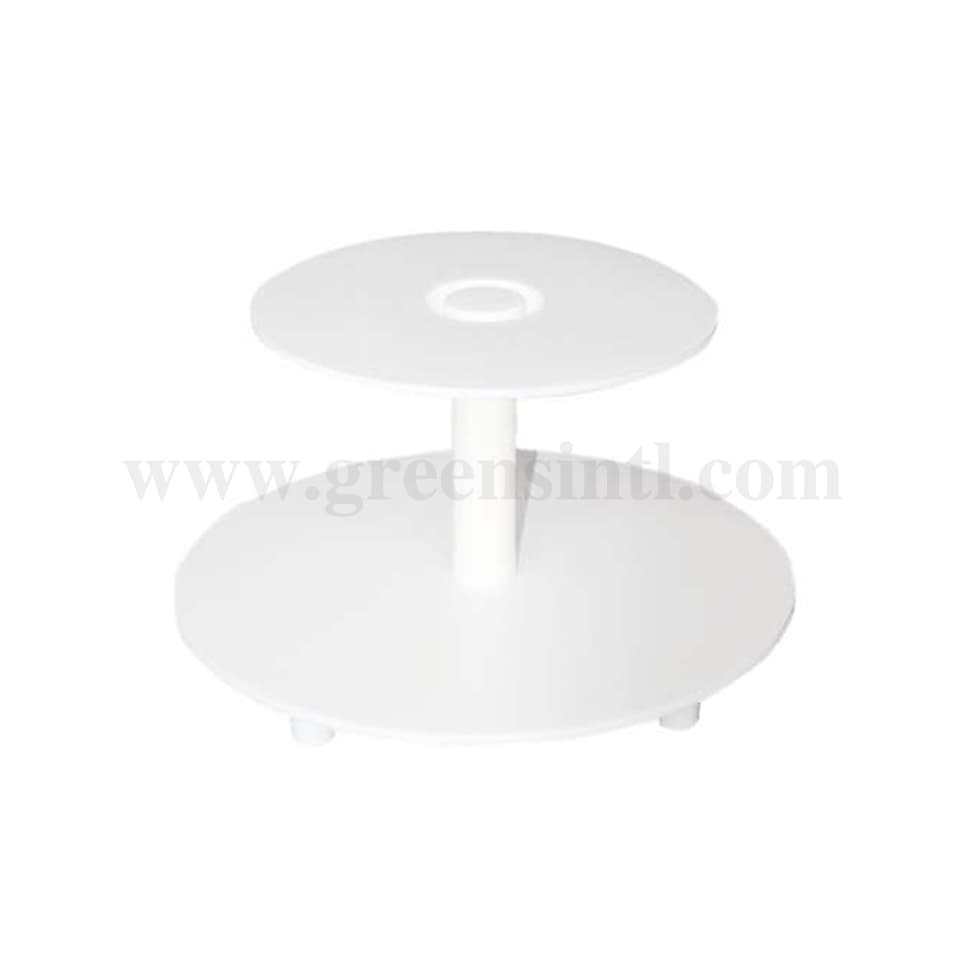 SCHNEIDER Cake Stand-2 tier-White Plastic