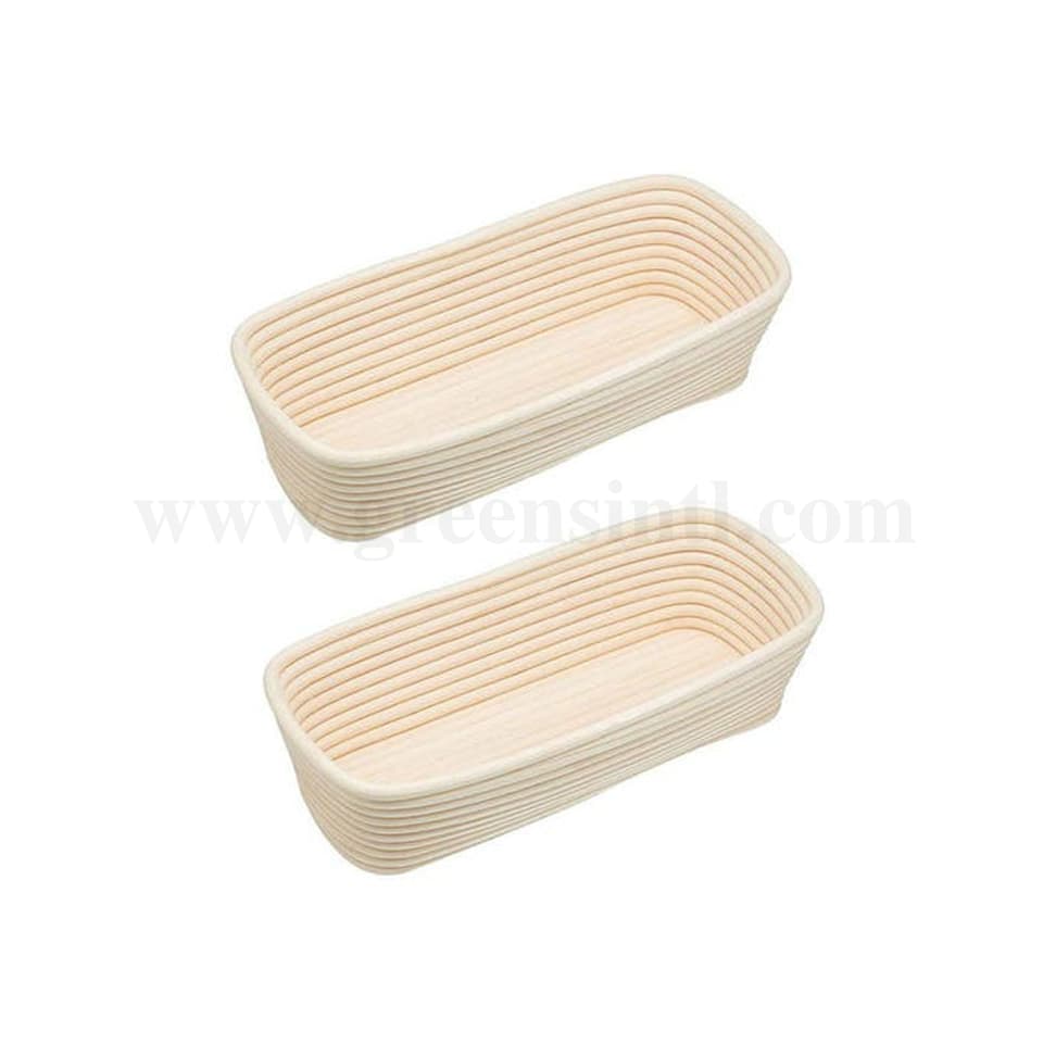 SCHNEIDER Bread Proofing Basket Long Round Edges with Wooden Bottom 650 x 160 x h100 mm-6000 g