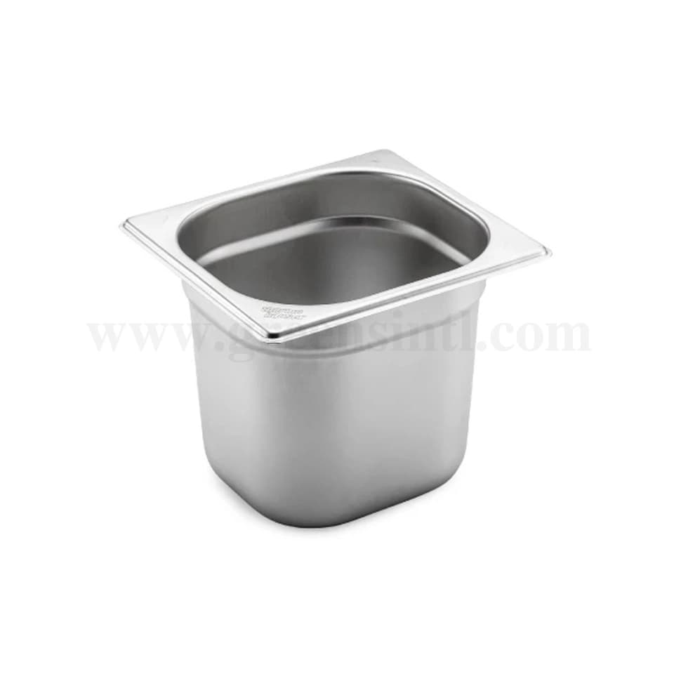 THERMOHAUSER Stainless steel GN 1/6 container without handles h150 mm-2.25 L